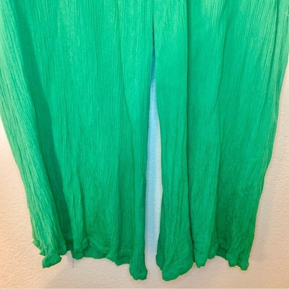 Palazzo Pants XL Emerald Green Curations QVC 100% Viscose Flowy Boho Relaxed Fit - Picture 5 of 13